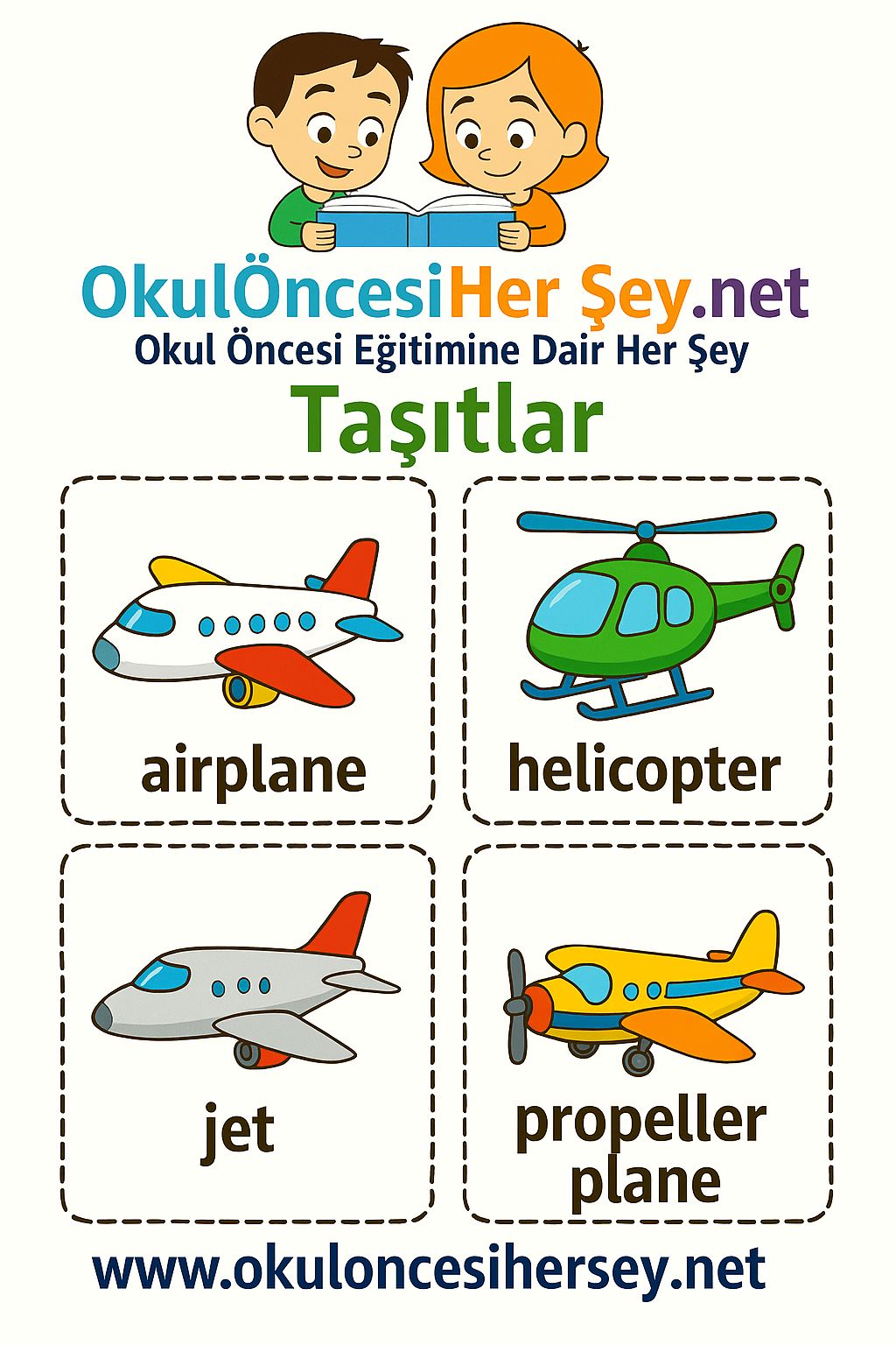 İngilizce Taşıtlar Flashkart