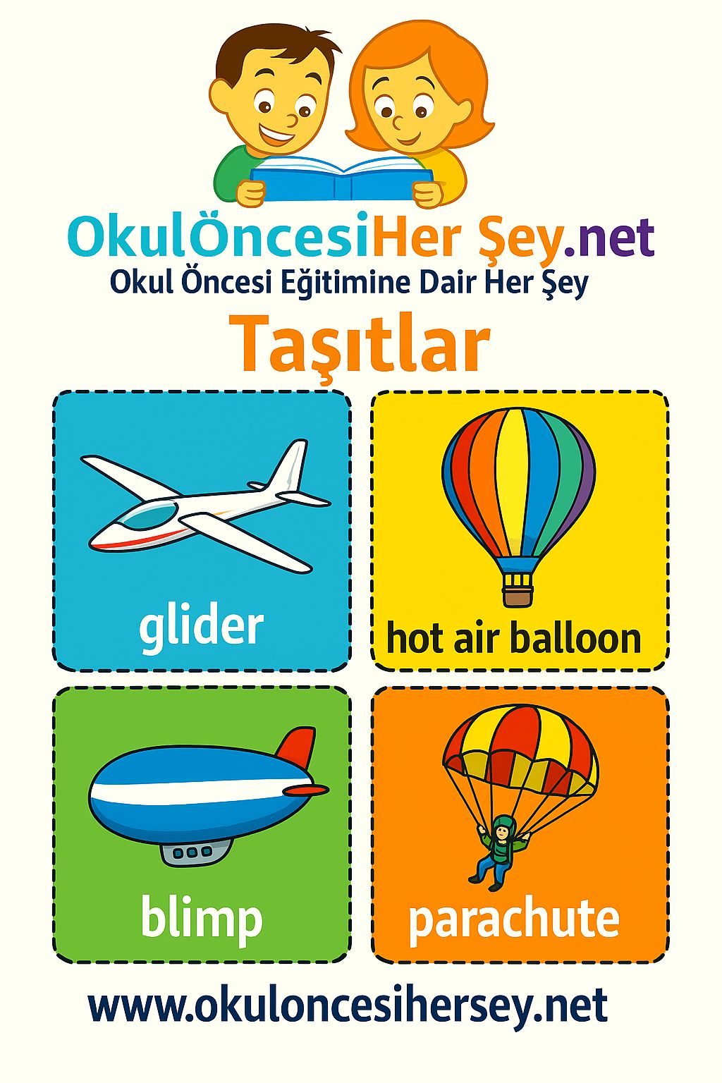 İngilizce Taşıtlar Flashkart