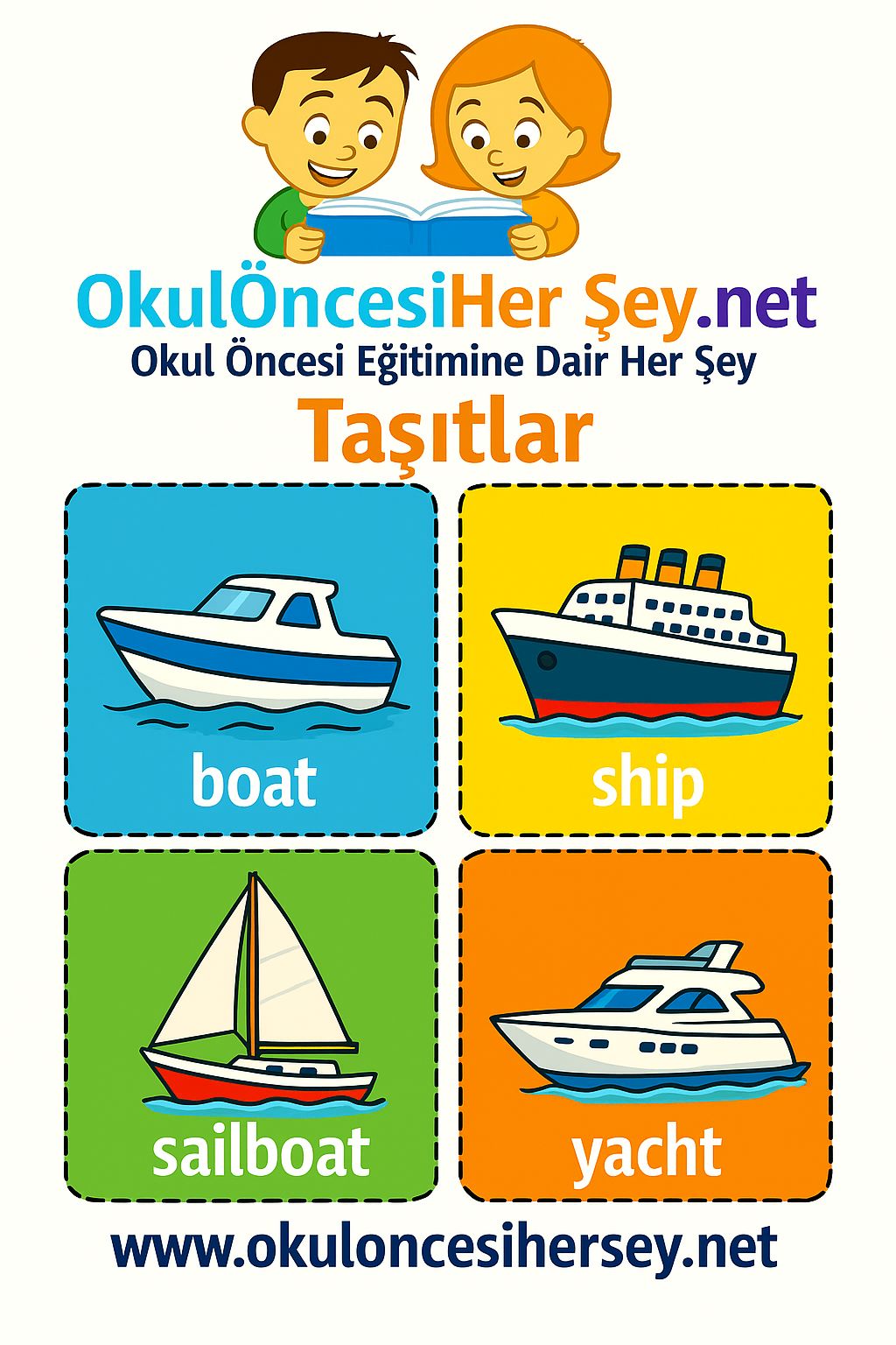 İngilizce Taşıtlar Flashkart