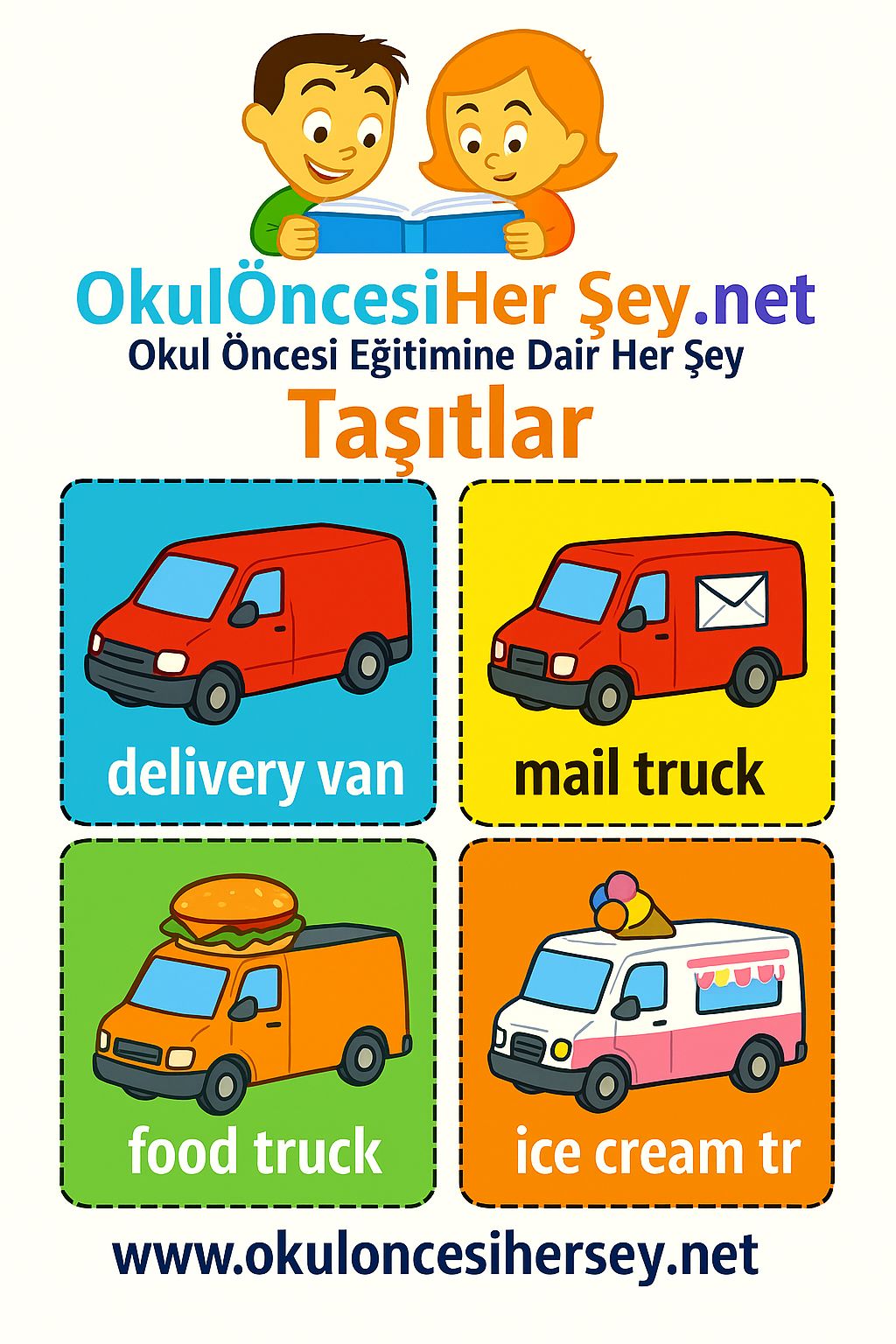 İngilizce Taşıtlar Flashkart