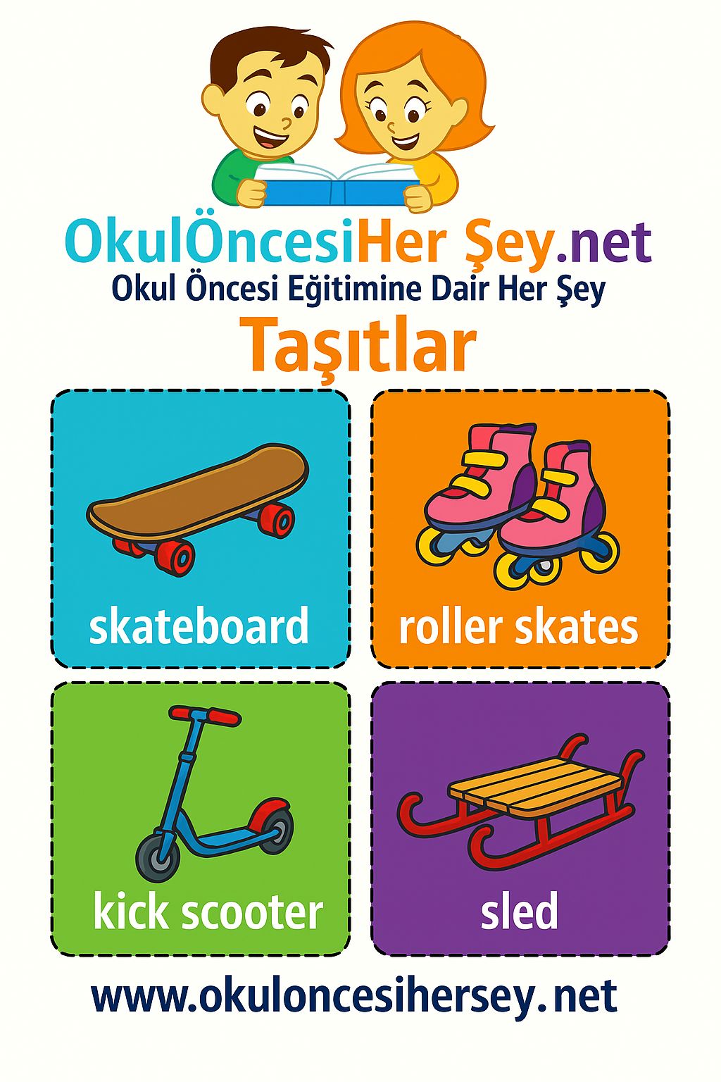 İngilizce Taşıtlar Flashkart