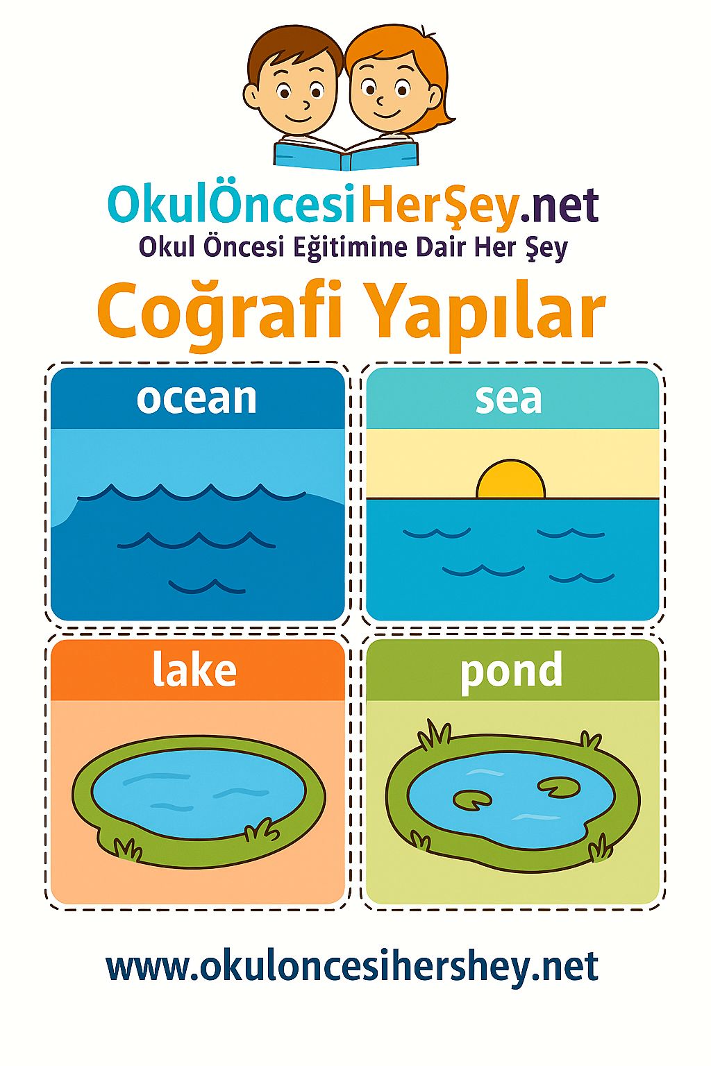 İngilizce Coğrafi Yapılar Flashkart