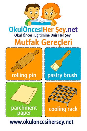 Çocuklar İçin  İngilizce Muftak Gereçleri Flashkart  