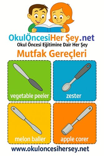 Çocuklar İçin  İngilizce Muftak Gereçleri Flashkart  