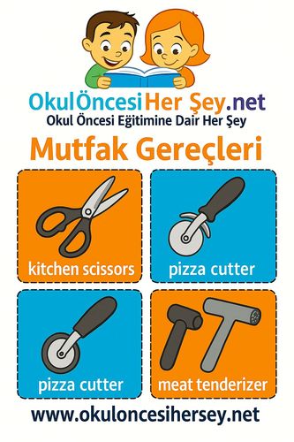 Çocuklar İçin  İngilizce Muftak Gereçleri Flashkart  