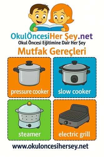 Çocuklar İçin  İngilizce Muftak Gereçleri Flashkart  