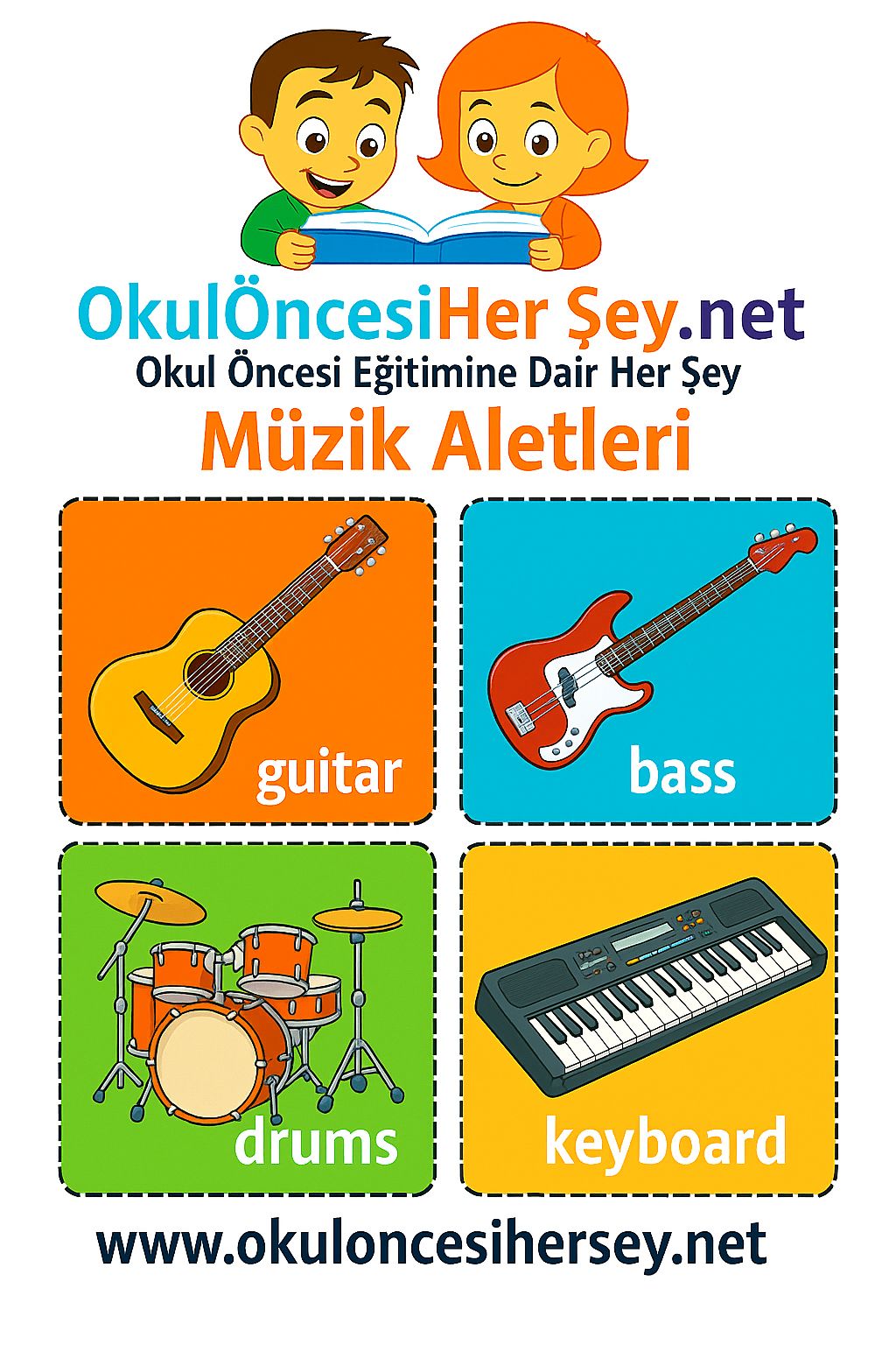 İngilizce Müzik Aletleri Flashkart