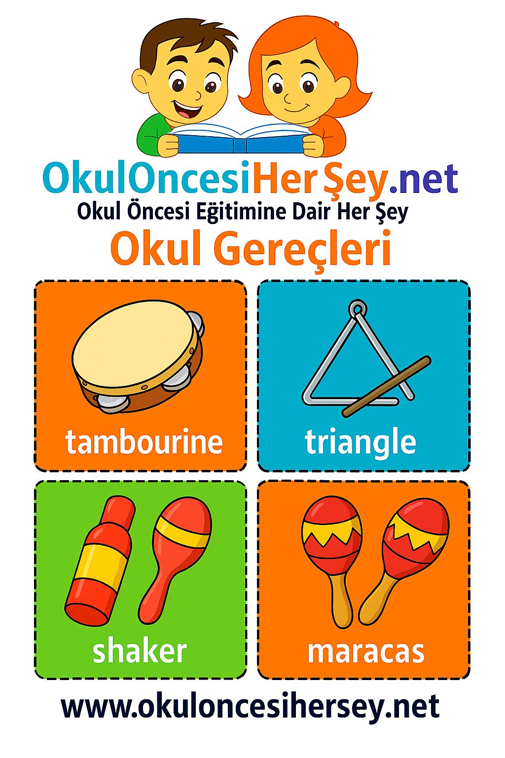 İngilizce Müzik Aletleri Flashkart