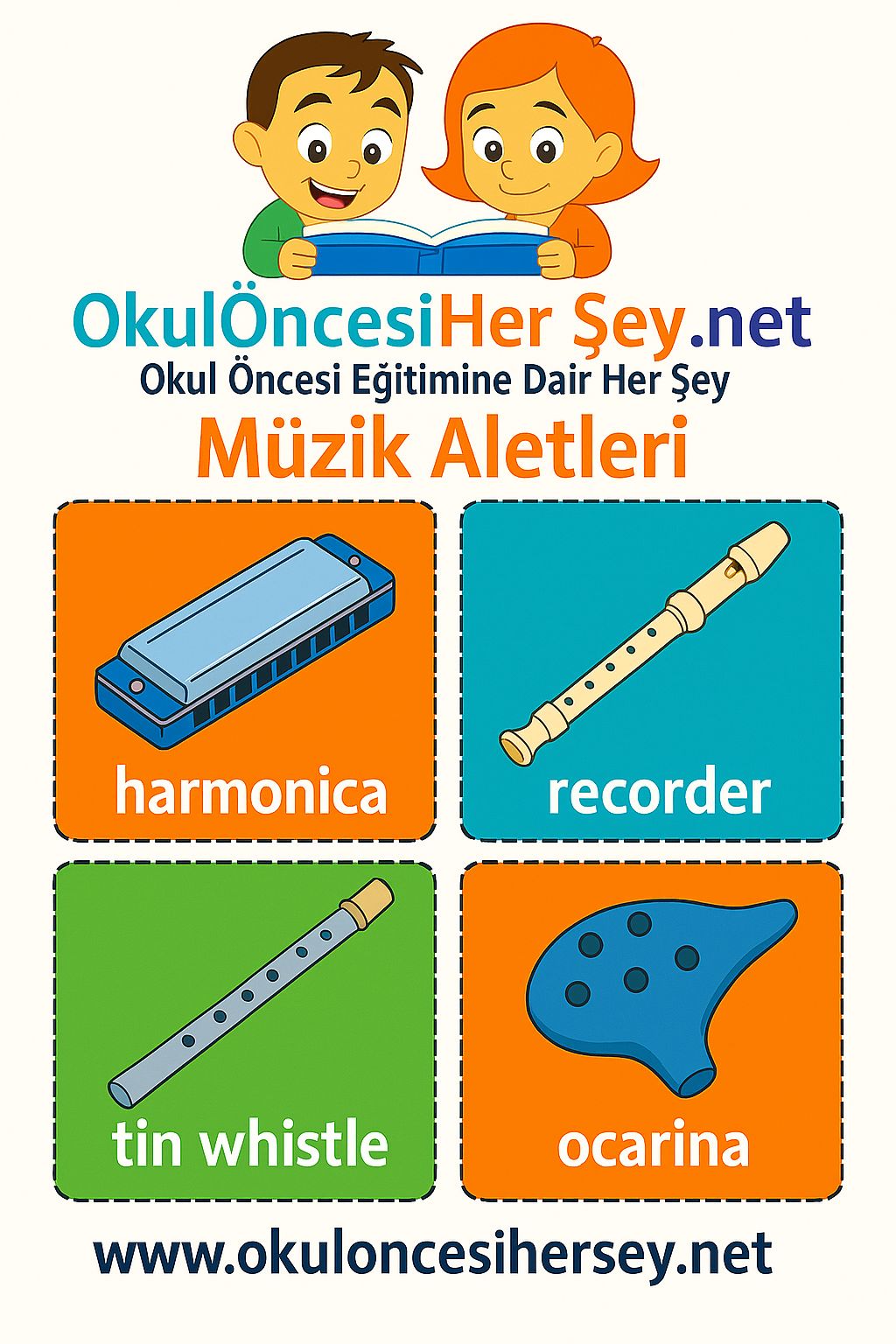 İngilizce Müzik Aletleri Flashkart
