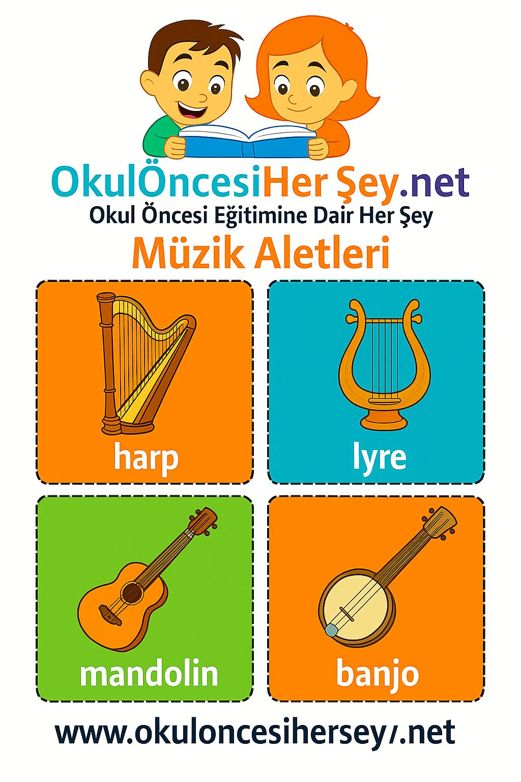 İngilizce Müzik Aletleri Flashkart