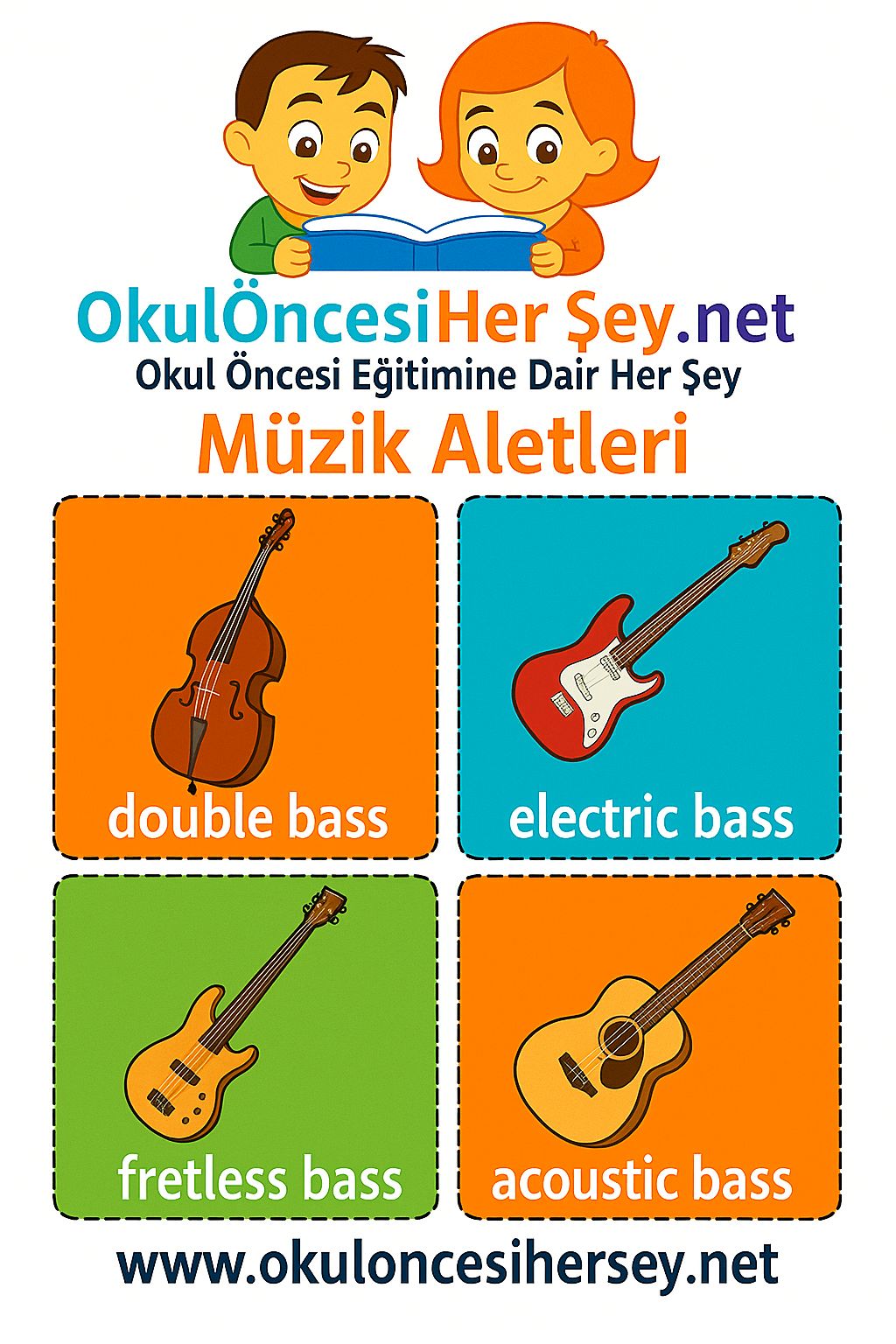 İngilizce Müzik Aletleri Flashkart