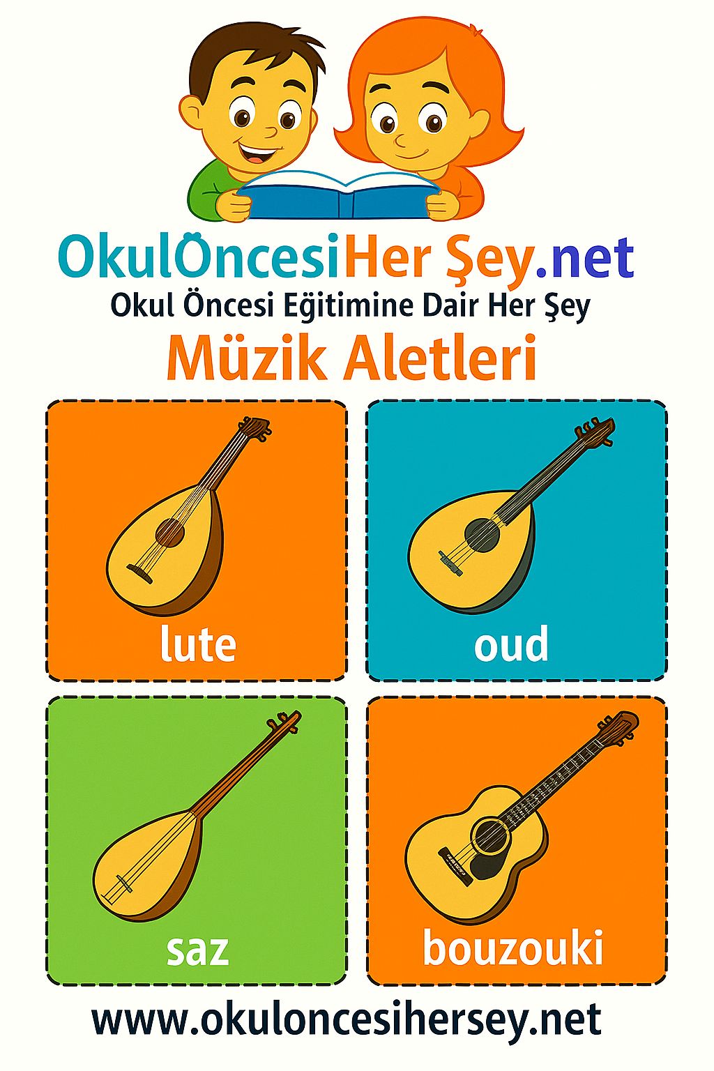 İngilizce Müzik Aletleri Flashkart