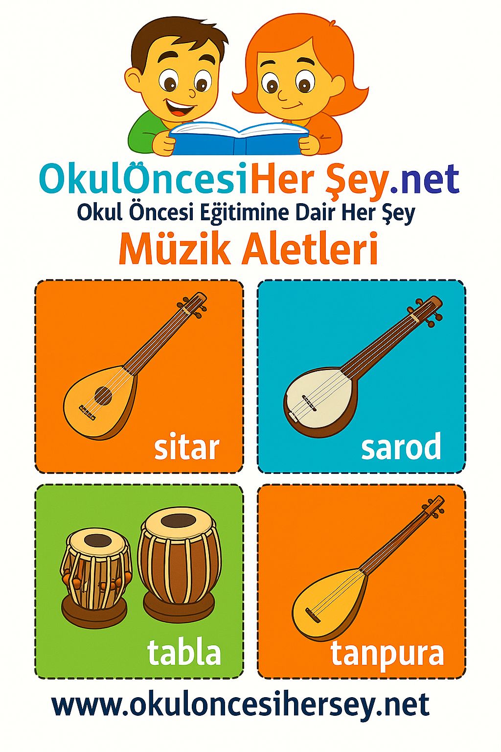 İngilizce Müzik Aletleri Flashkart