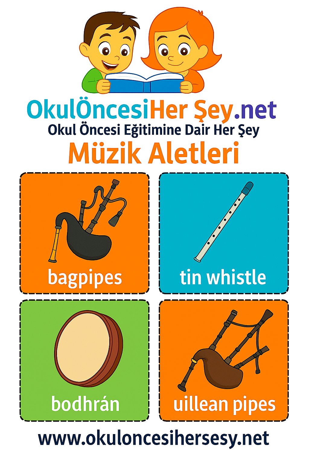 İngilizce Müzik Aletleri Flashkart