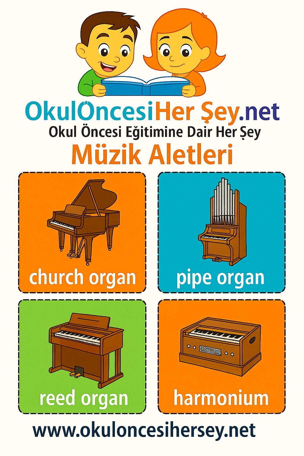 İngilizce Müzik Aletleri Flashkart