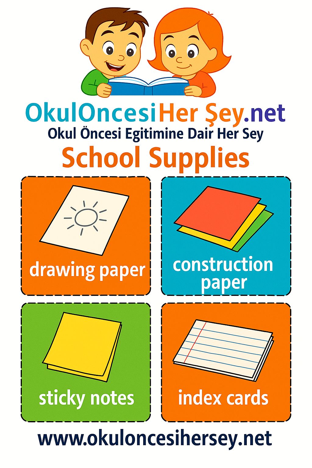 İngilizce Okul Gereçleri Flashkart