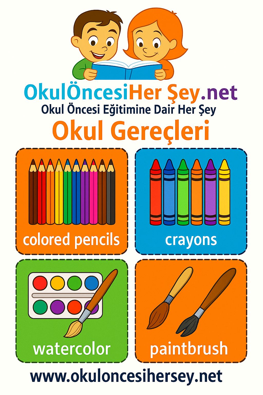 İngilizce Okul Gereçleri Flashkart