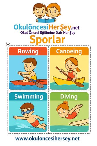 Çocuklar İçin  İngilizce Spor Dalları Flashkart  