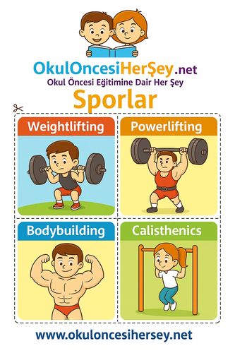 Çocuklar İçin  İngilizce Spor Dalları Flashkart  