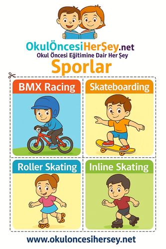 Çocuklar İçin  İngilizce Spor Dalları Flashkart  