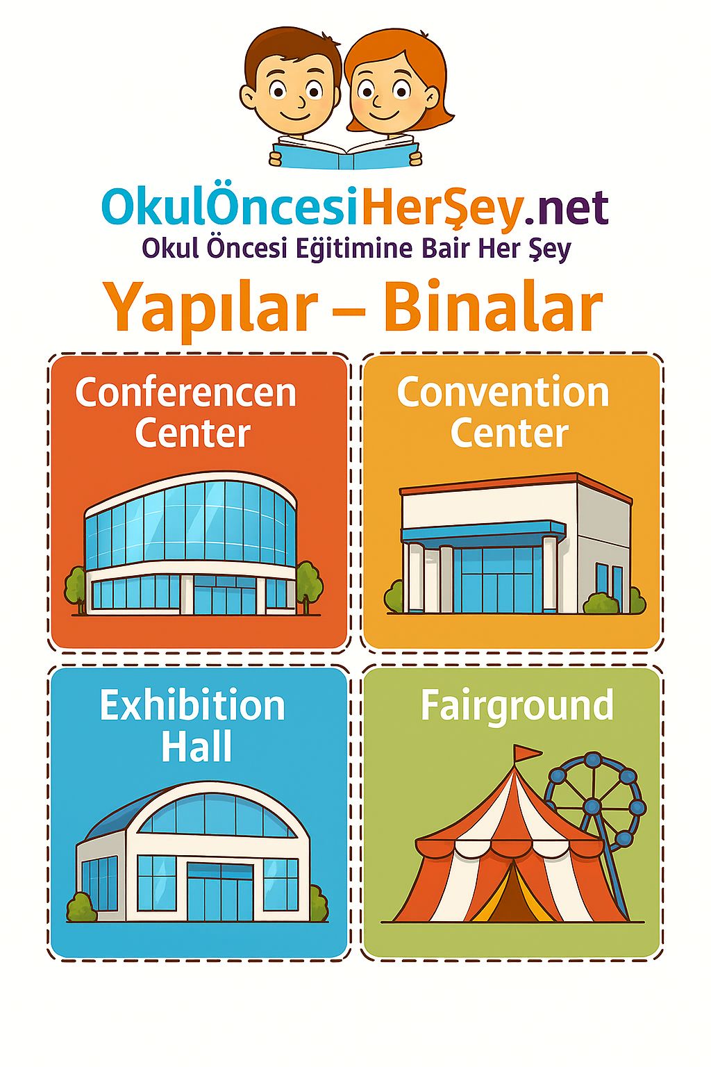 İngilizce Yapılar-Binalar Flashkart