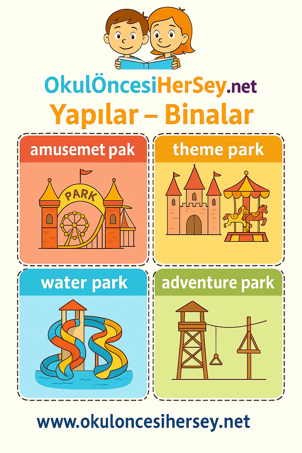 İngilizce Yapılar-Binalar Flashkart