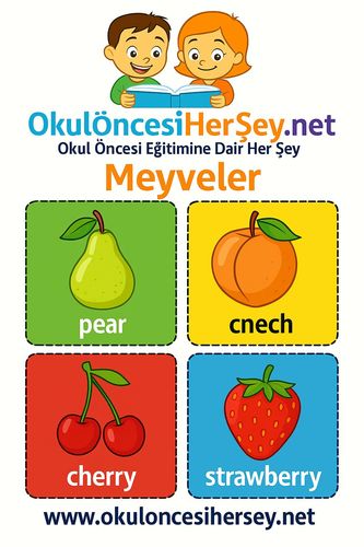 Çocuklar İçin  İngilizce Yiyecek-İçecek Flashkart  