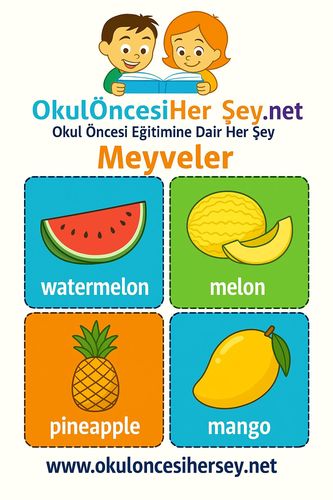 Çocuklar İçin  İngilizce Yiyecek-İçecek Flashkart  