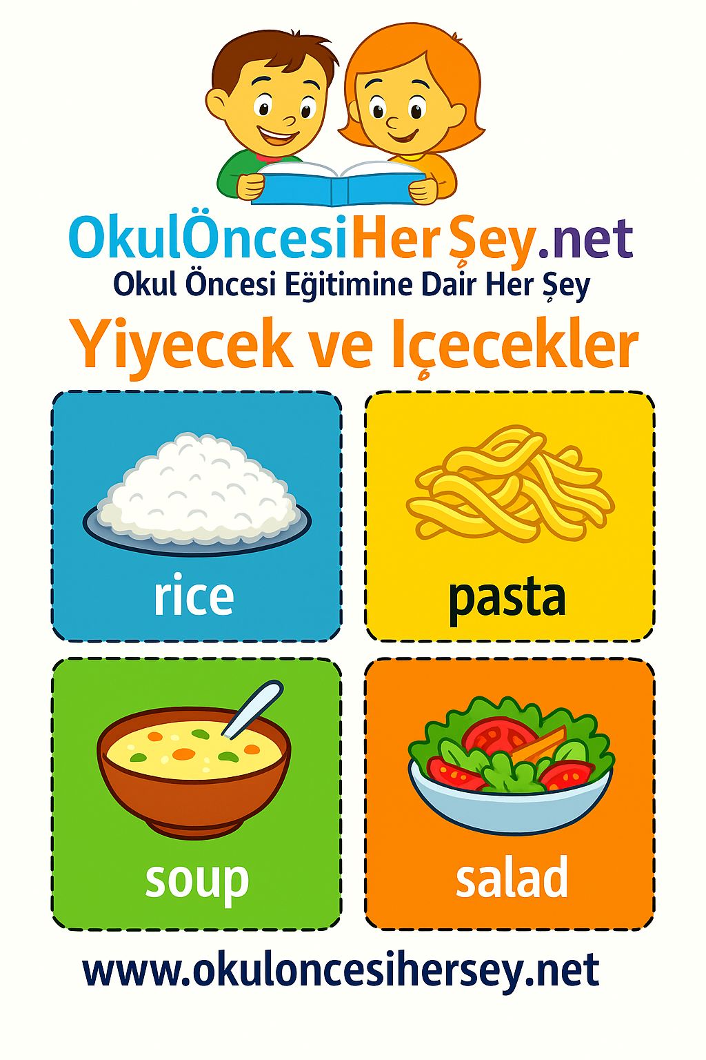 İngilizce Yiyecek-İçecek Flashkart