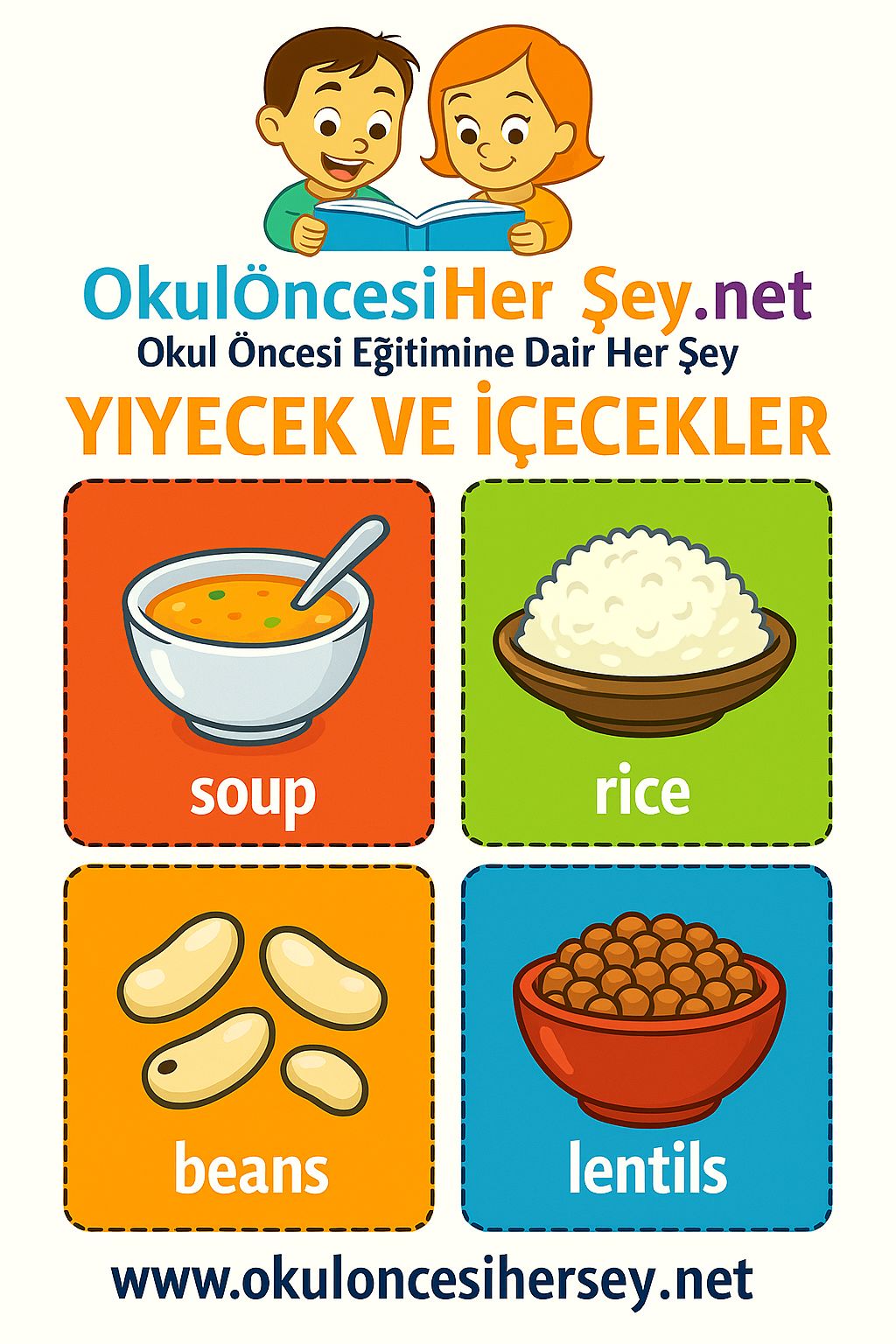 İngilizce Yiyecek-İçecek Flashkart