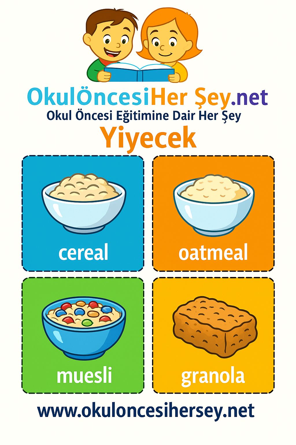 İngilizce Yiyecek-İçecek Flashkart