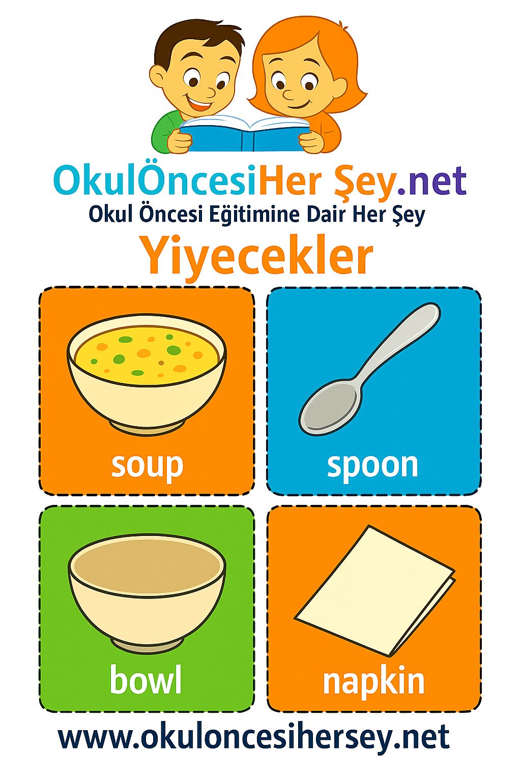 İngilizce Yiyecek-İçecek Flashkart