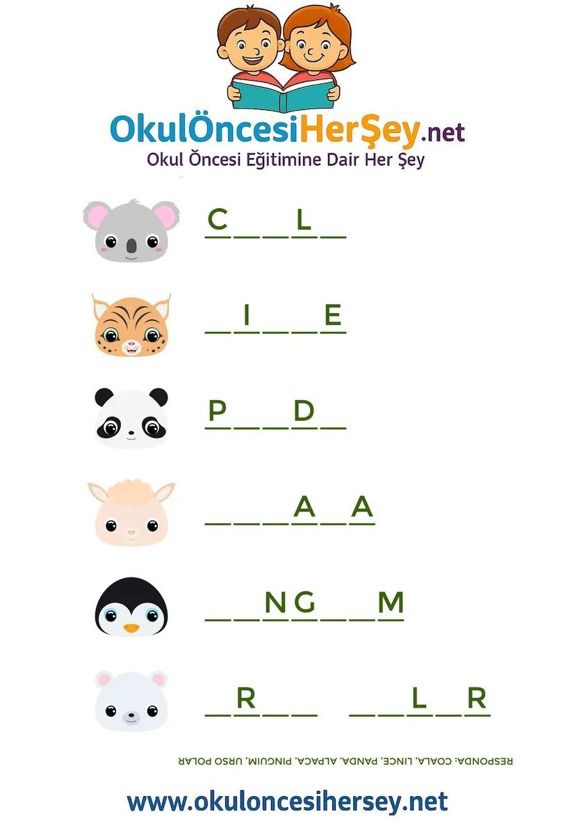 Çocuklar İçin   Hayvanlar  