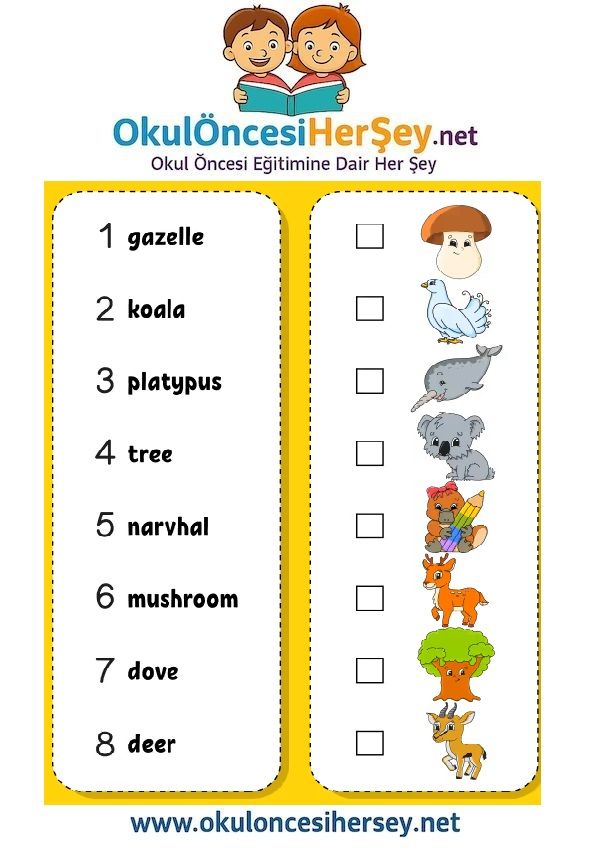 Çocuklar İçin   Eşleştirme  