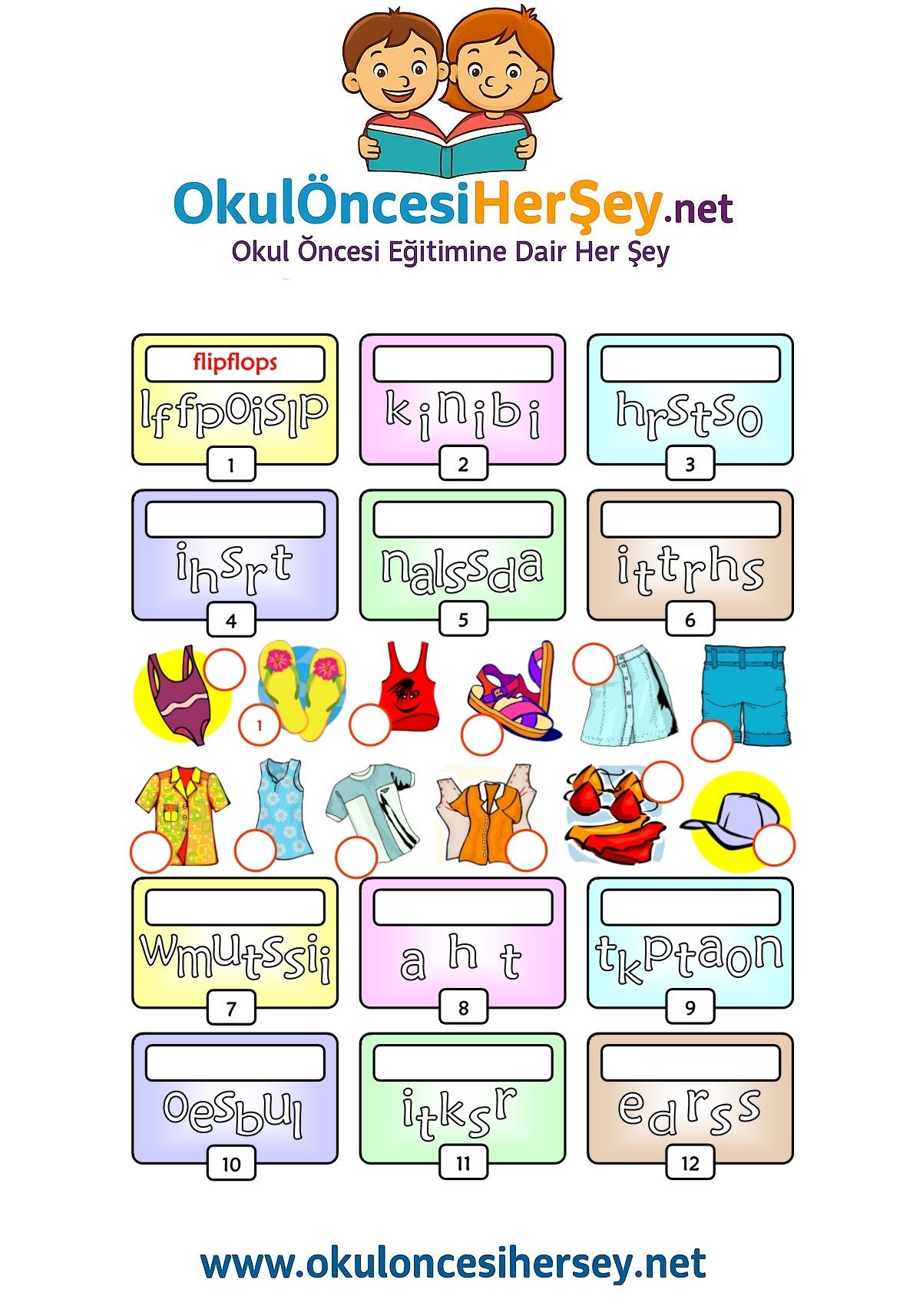 Çocuklar İçin   Karışık Harfleri Düzelt  