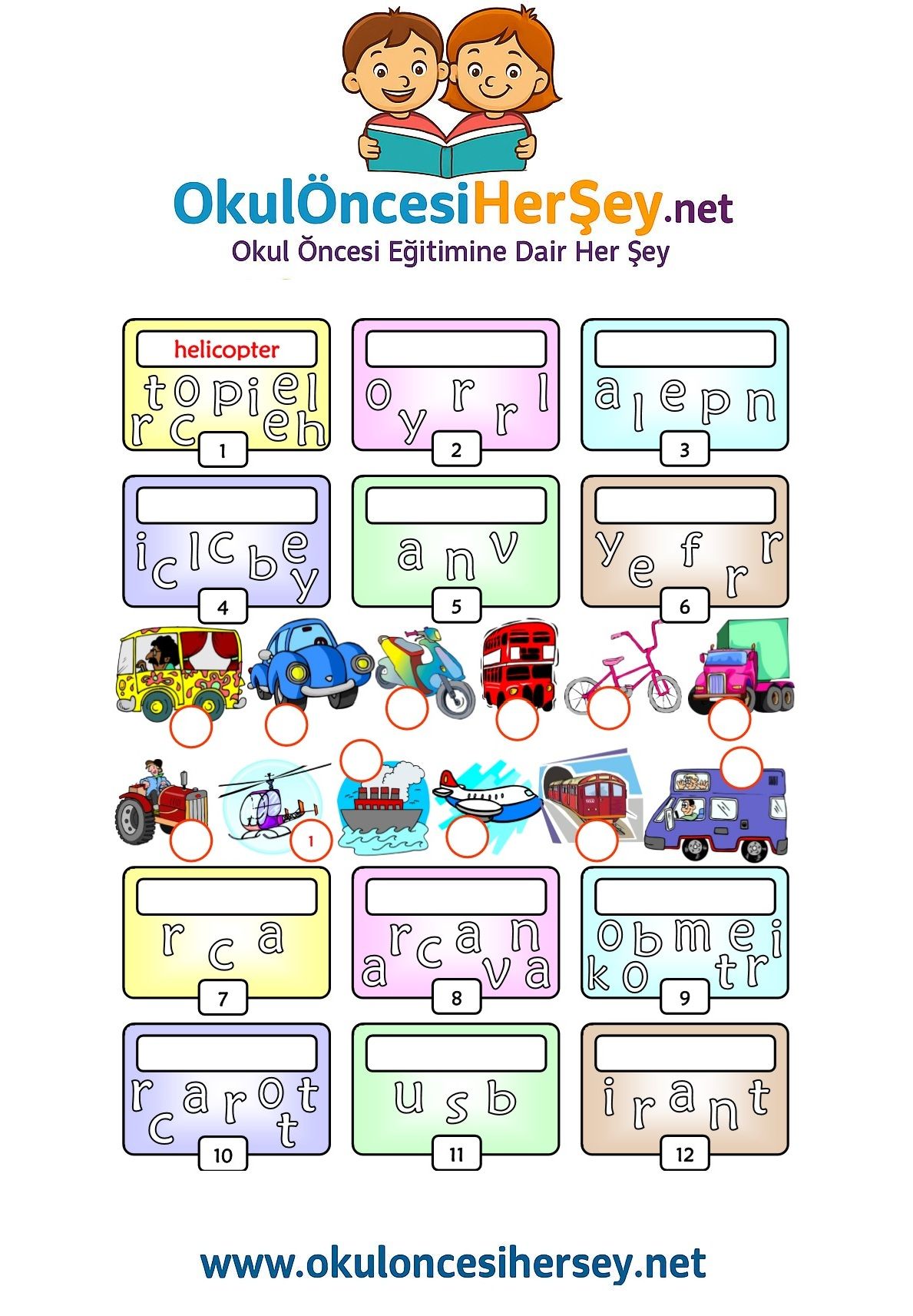 Çocuklar İçin   Karışık Harfleri Düzelt  