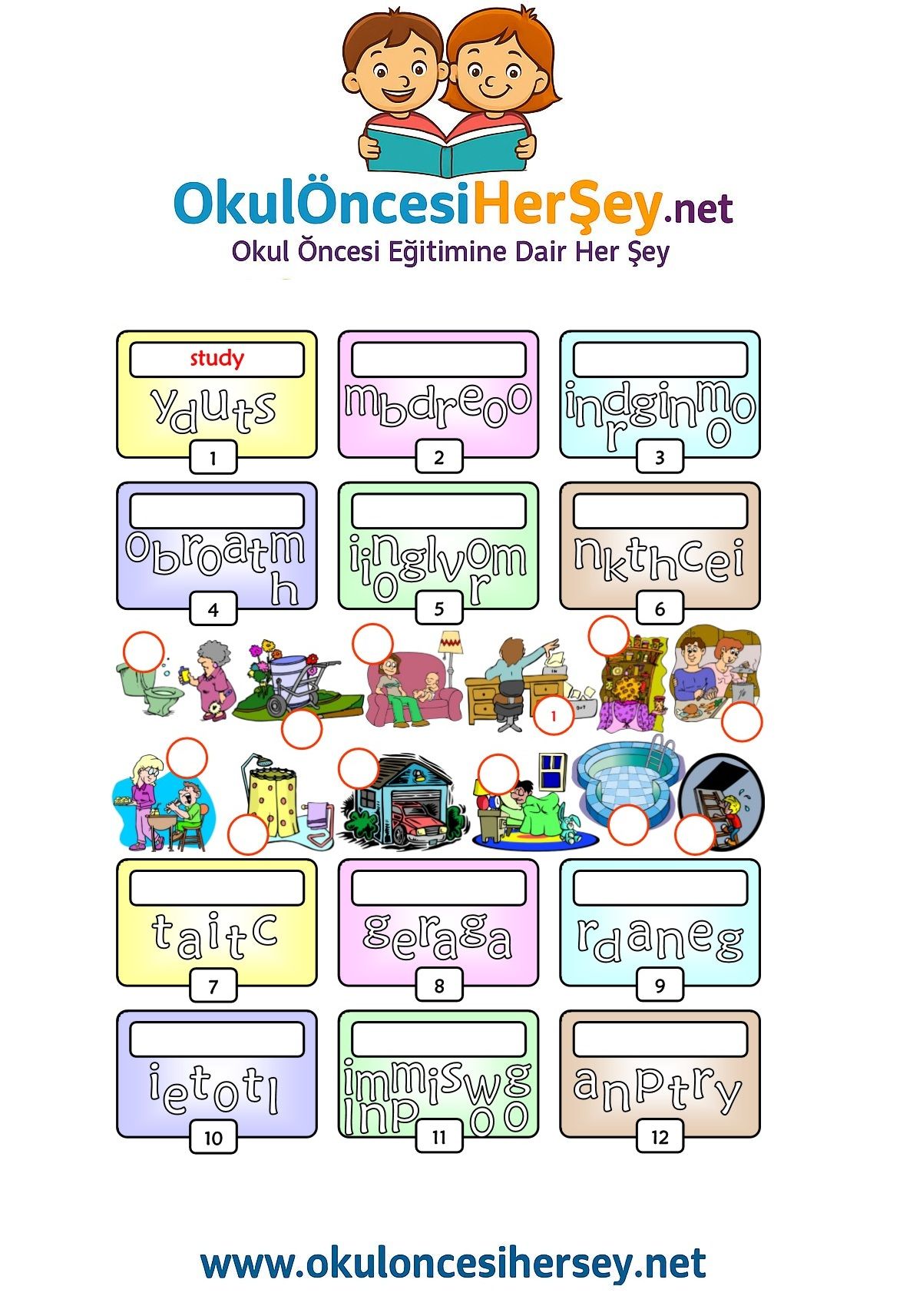 Çocuklar İçin   Karışık Harfleri Düzelt  