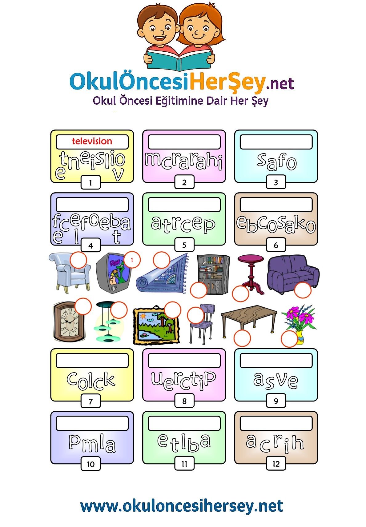 Çocuklar İçin   Karışık Harfleri Düzelt  