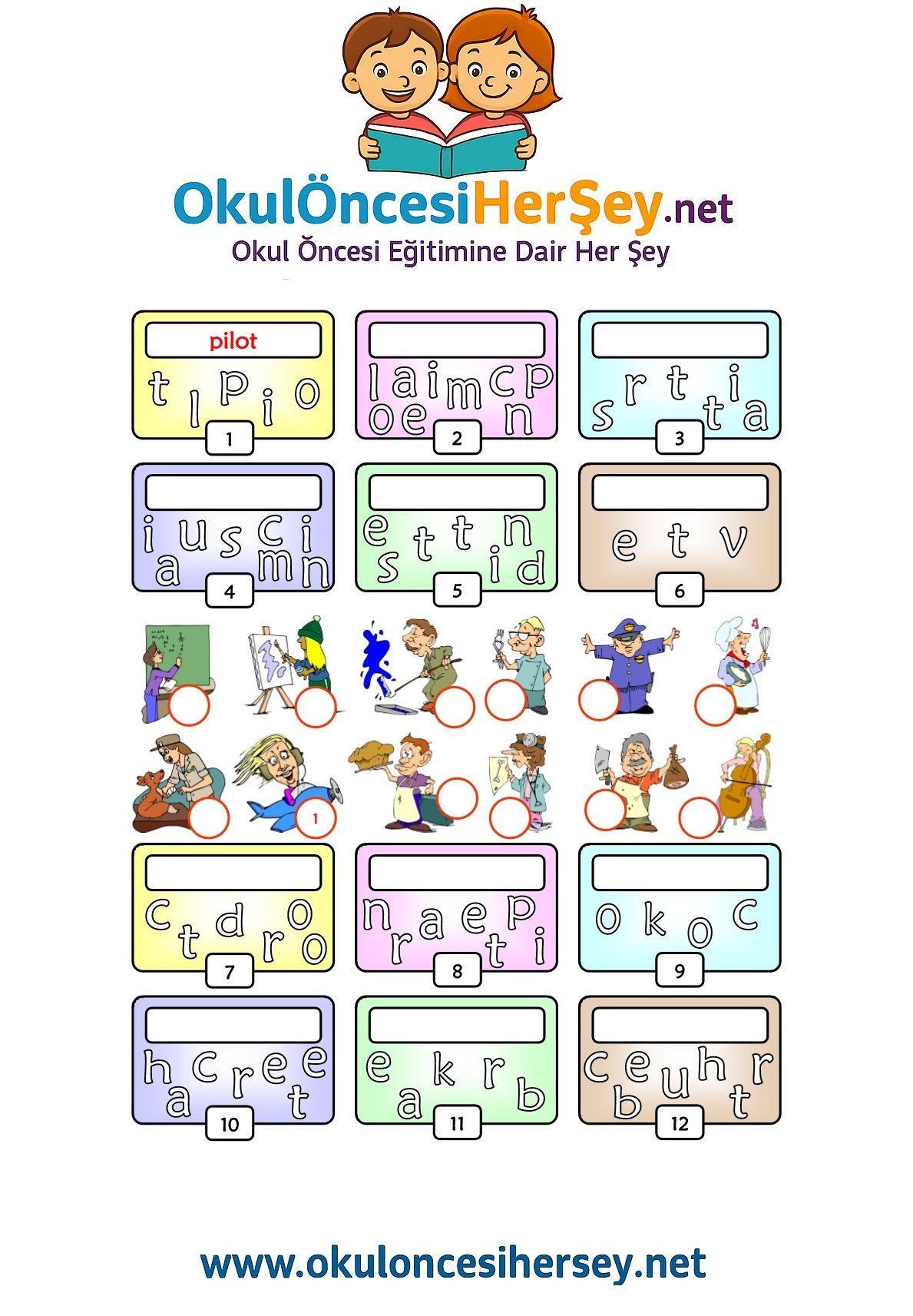 Çocuklar İçin   Karışık Harfleri Düzelt  