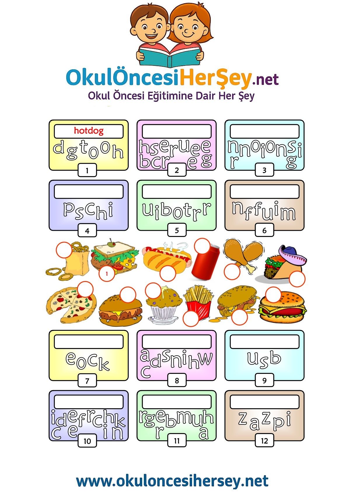 Çocuklar İçin   Karışık Harfleri Düzelt  