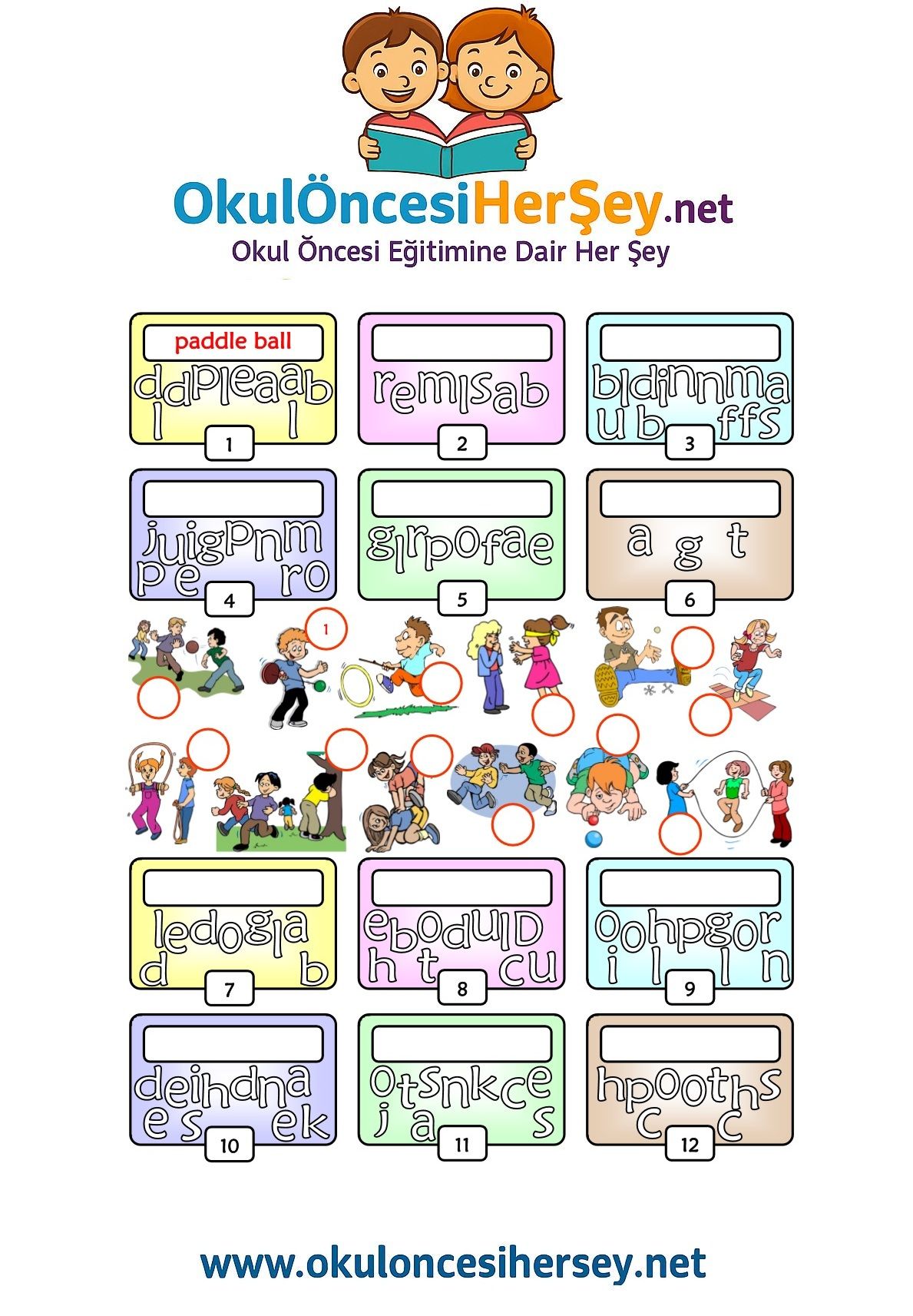 Çocuklar İçin   Karışık Harfleri Düzelt  