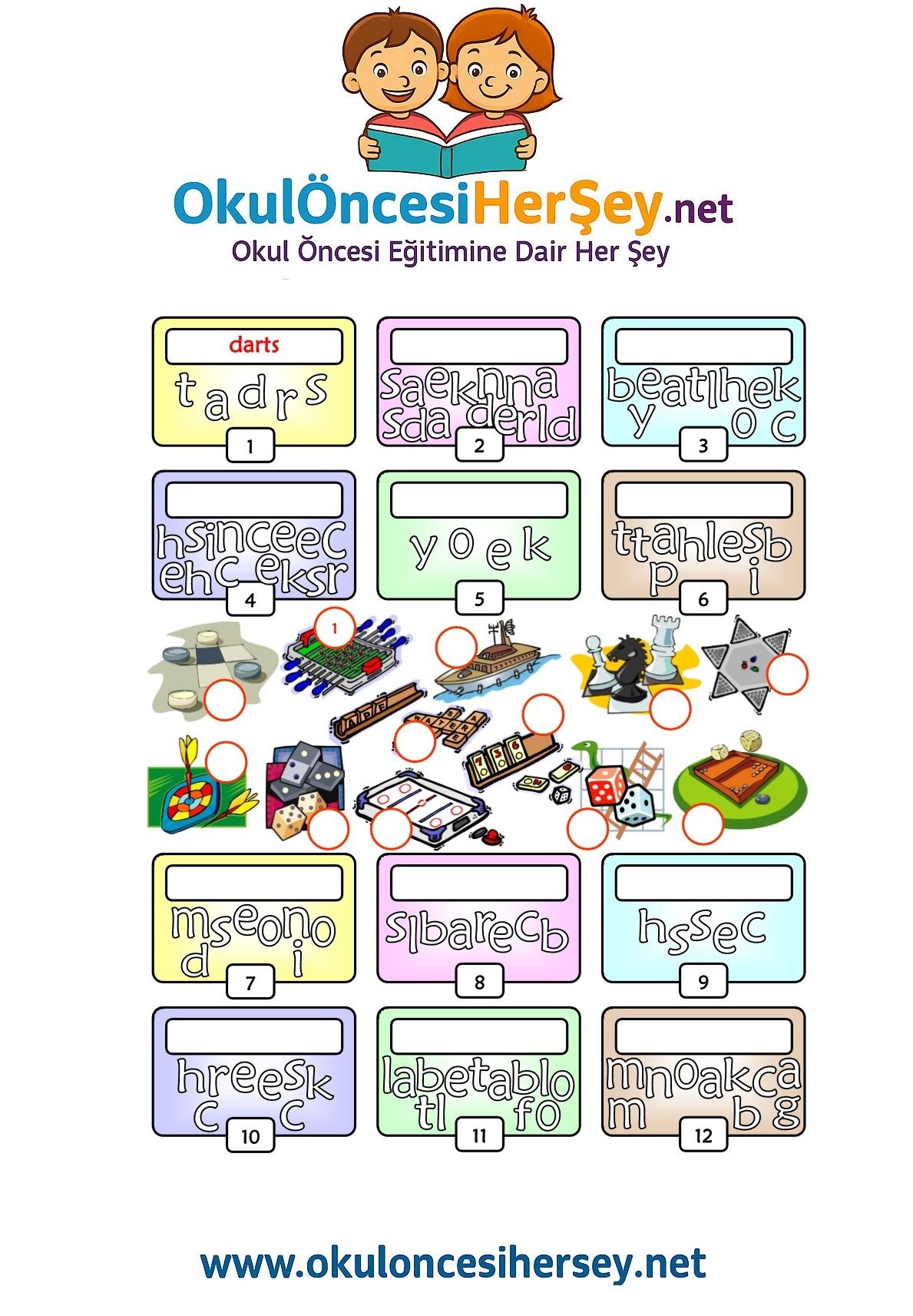 Çocuklar İçin   Karışık Harfleri Düzelt  