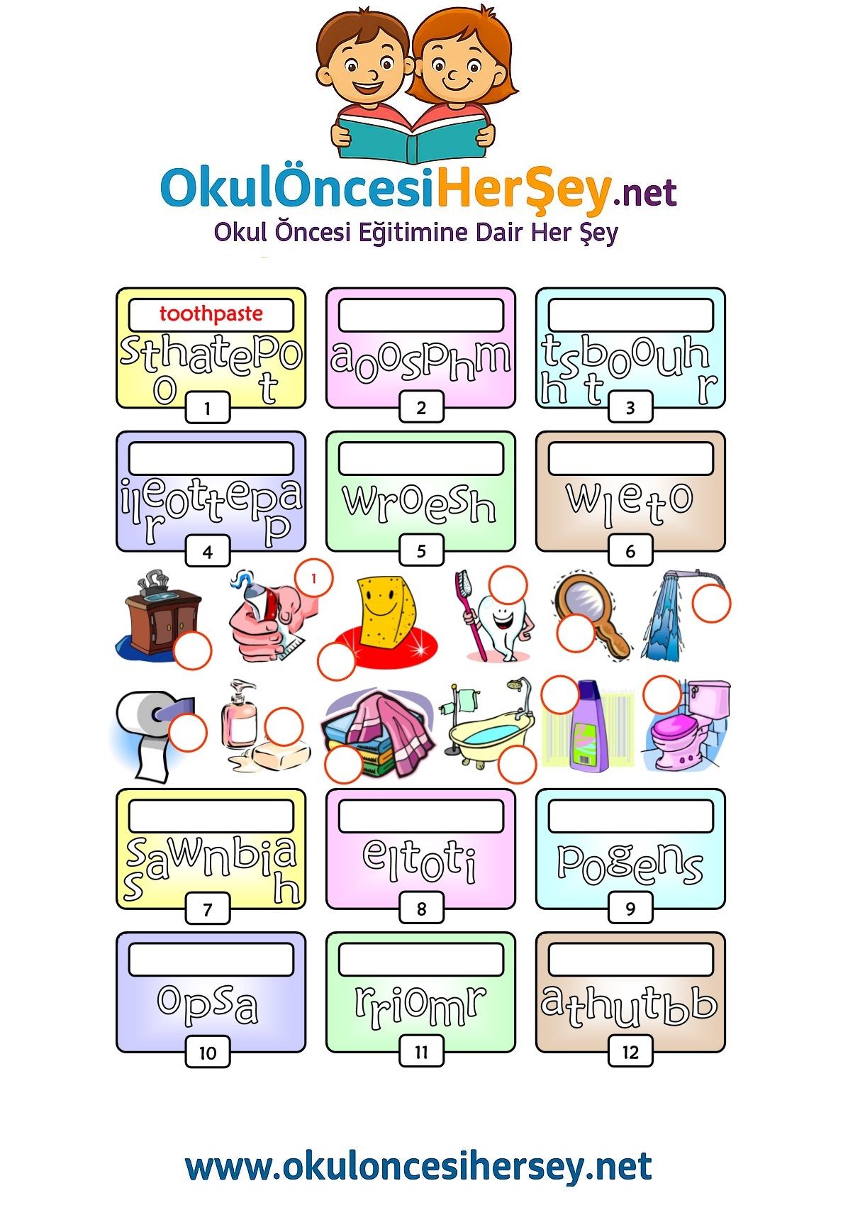 Çocuklar İçin   Karışık Harfleri Düzelt  