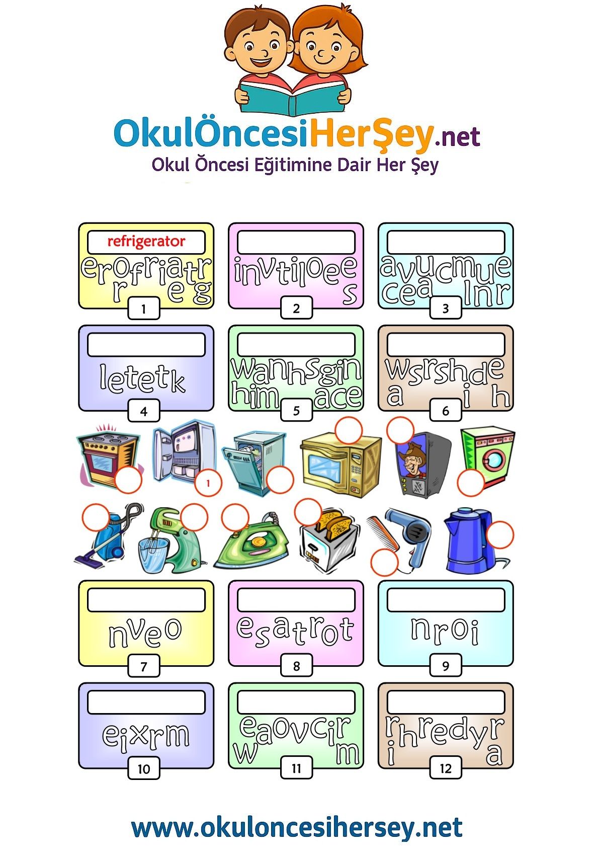 Çocuklar İçin   Karışık Harfleri Düzelt  