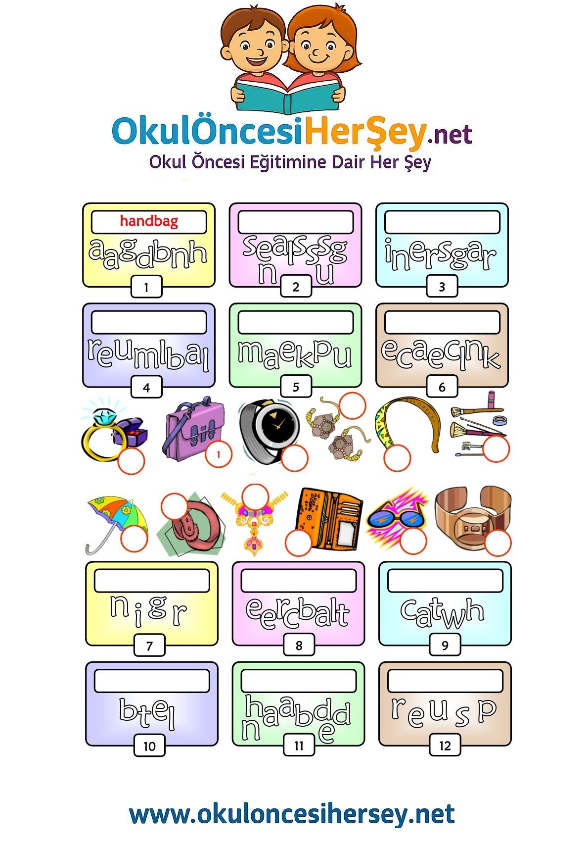 Çocuklar İçin   Karışık Harfleri Düzelt  