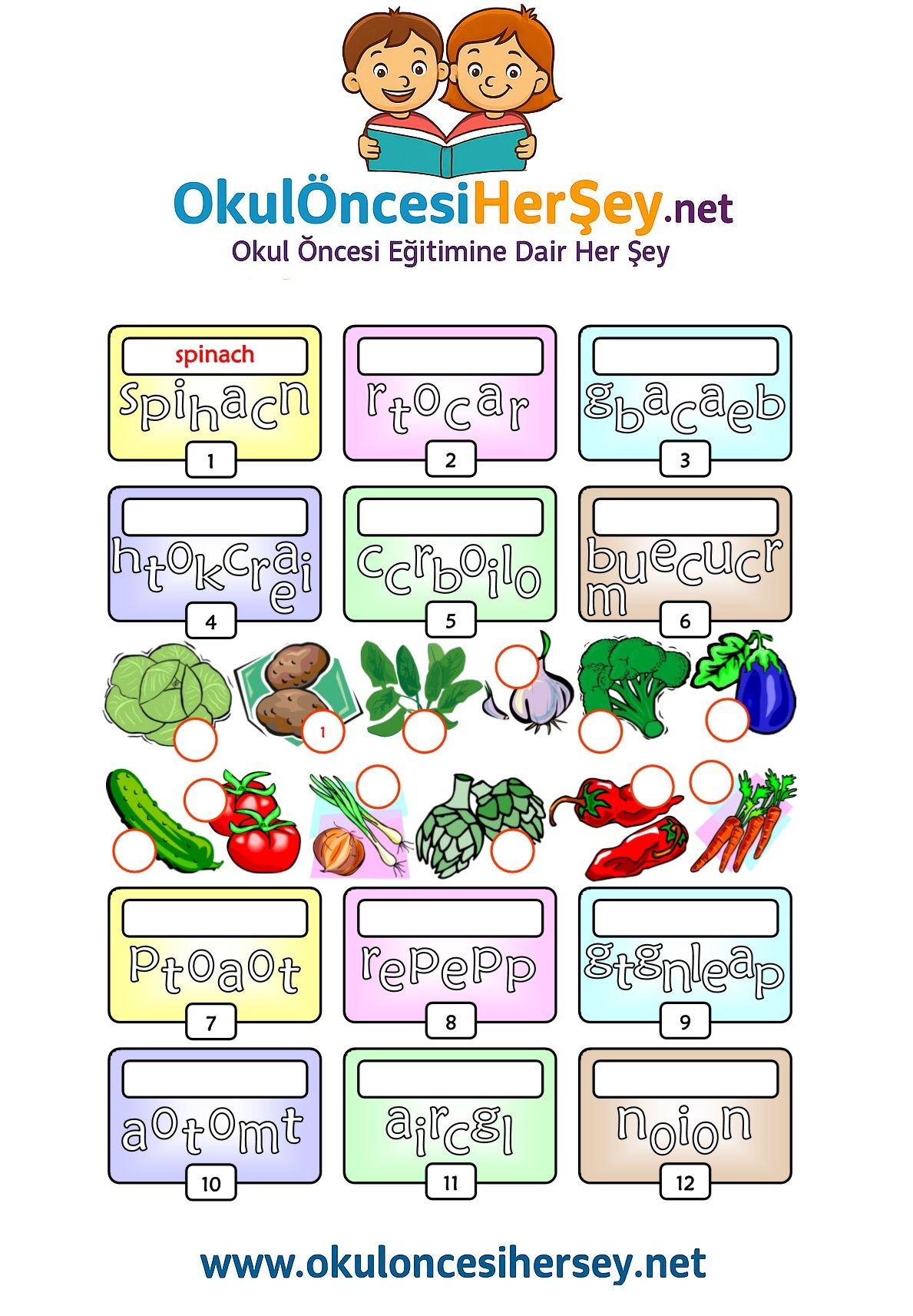 Çocuklar İçin   Karışık Harfleri Düzelt  