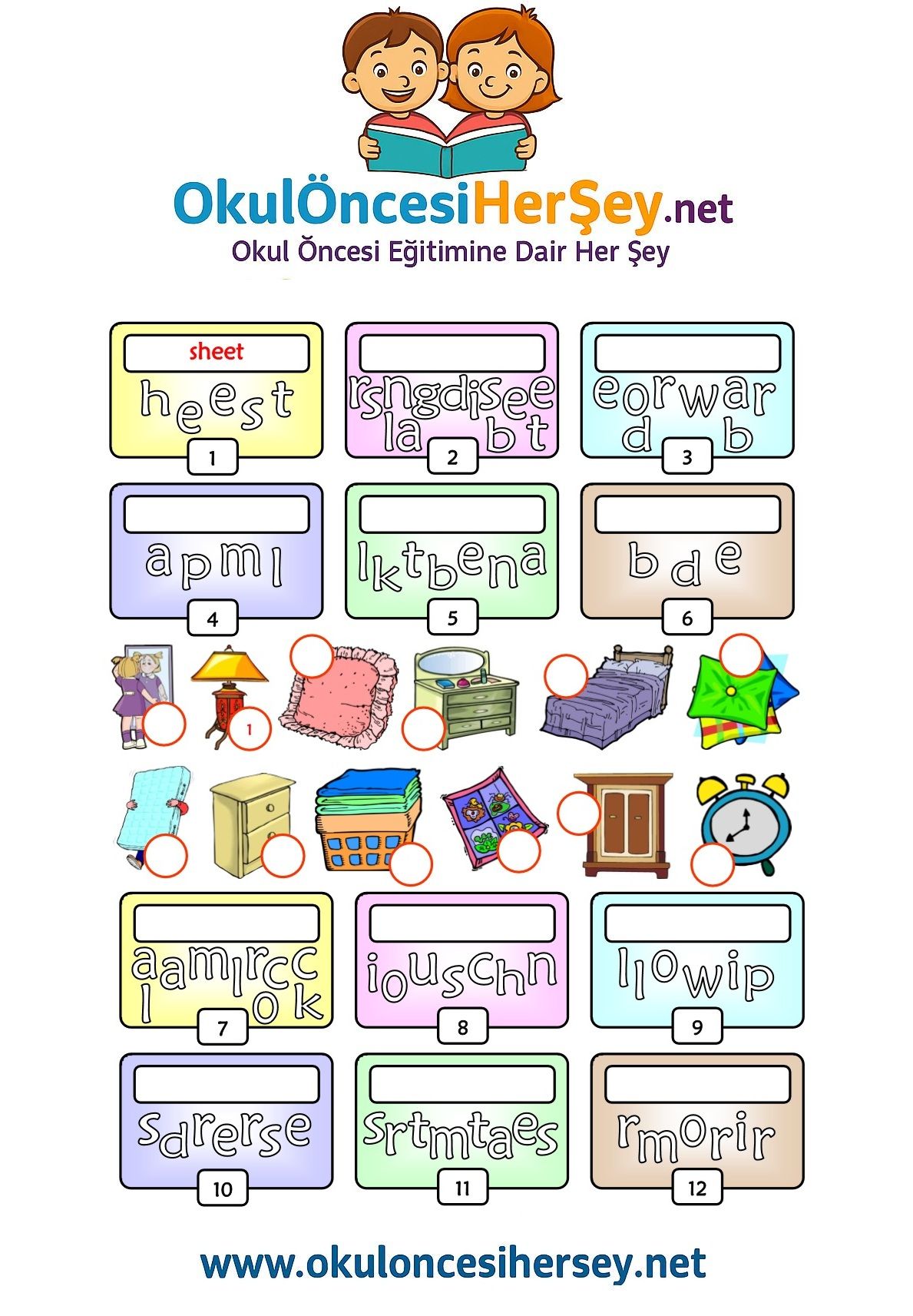 Çocuklar İçin   Karışık Harfleri Düzelt  