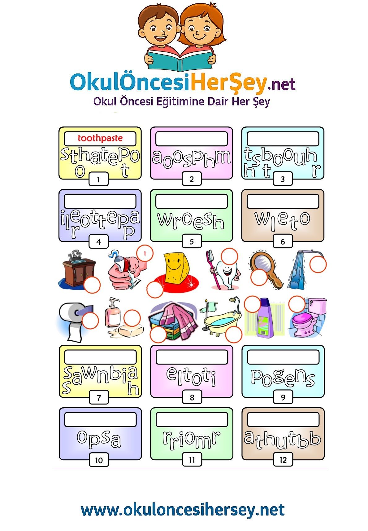 Çocuklar İçin   Karışık Harfleri Düzelt  