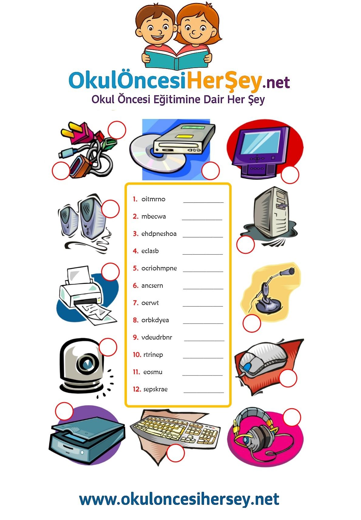 Çocuklar İçin   Karışık Harfleri Düzelt  