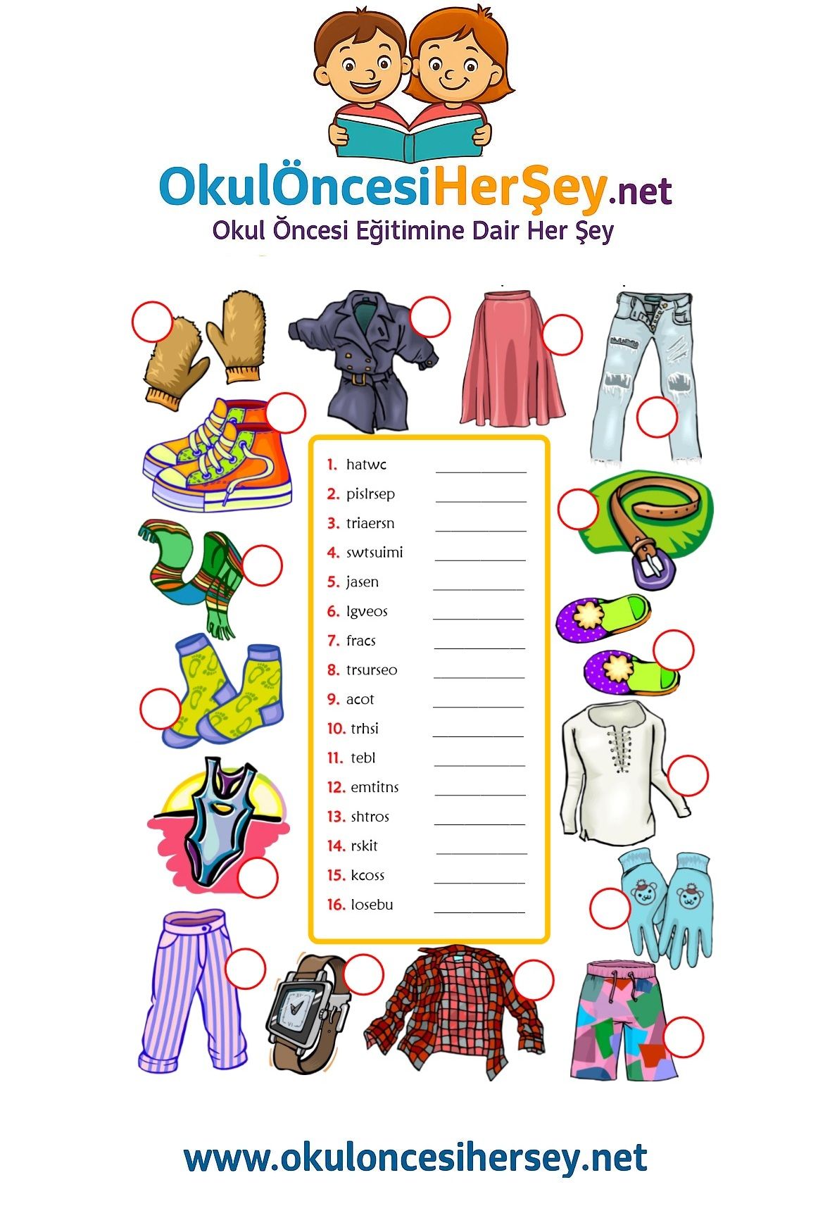 Çocuklar İçin   Karışık Harfleri Düzelt  